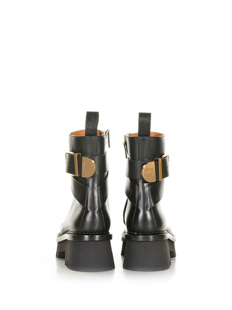 chloe black leather ankle boots|chloe wedge boots us open.